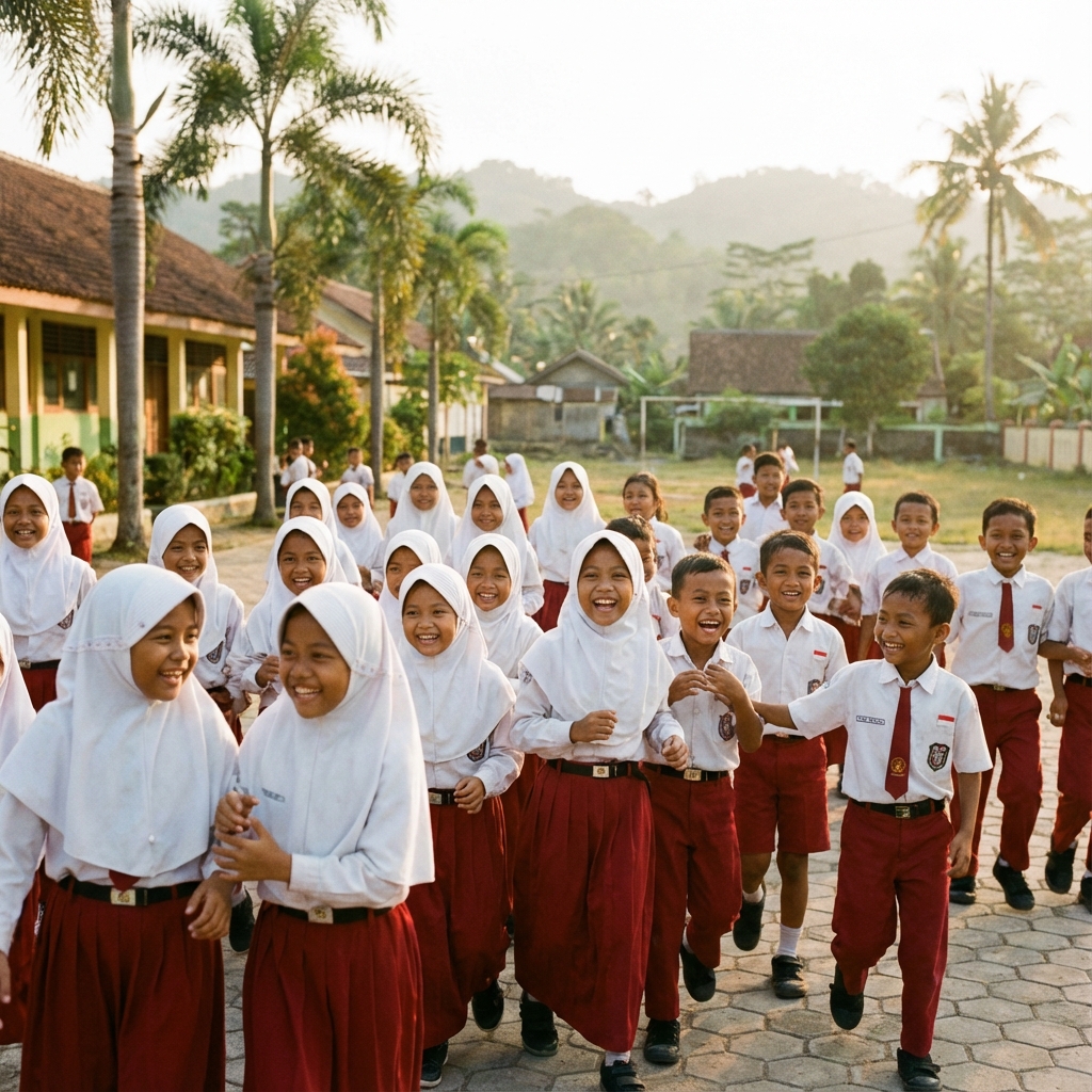 Anak-anak Sekolah Dasar Muhammadiyah Ceria